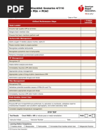 Megacode Testing Checklist Scenarios 4-7-10 Tachycardia, VF, PEA, PC...