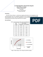 Pump Flow Characteristic - CE117 Process Trainer