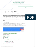 Rand and Srand in C - C++ - GeeksforGeeks PDF