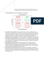 Member 1 (Saher) Life Position:: The Life Positions Can Be Categorized As Follows