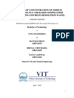 Influence of Concentration of NaOH On Fly Ash Based Geopolymer Concrete With Concrete Demolition Waste