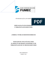 Elaboração de Projeto Geométrico e de Terraplenagem de Um Trecho Rodoviário