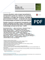 Consenso Brasileiro Sobre Terapia Hemodinâmica Perioperatória Guiada Por Objetivos 2016 PDF