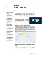 Oracle Process Manufacturing - Costing: Key Features