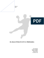 Test Fisico Tecnico Balonmano Damas