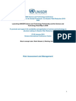 UNISDR Science and Technology Conference On The Implementation of The Sendai Framework For Disaster Risk Reduction 2015-2030