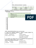 Evaluacion 7° Clasificacion de La Materia