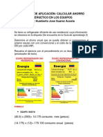 Ejercicio de Aplicación Calcular El Ahorro Energetico