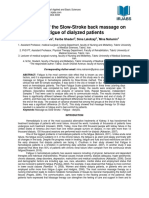 The Effect of The Slow-Stroke Back Massage On Fatigue of Dialyzed Patients