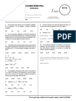 EXAMEN BIMESTRAL 1er Año - 2018