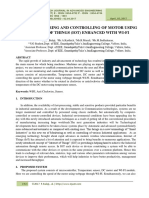 Speed Monitoring and Controlling of Motor Using Internet of Things (Iot) Enhanced With Wi-Fi