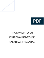 Tratamiento en Entrenamiento de Palabras Trabadas