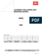 Method Statement For Coring and Breaking Works: Rev. No Date Description Prepared Reviewed Approved