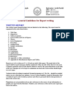 Guidelines For Report Writting