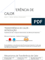 Aula 1 - Transferencia de Calor - Conceitos