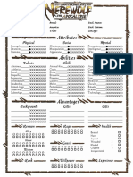 Ficha Lobisomem O Apocalipse Editavel PDF