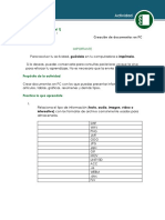 Creación de Documentos en PC