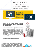 Proporciona Soporte Técnico Presencial o A Distancia en SW de Aplicacion y HW