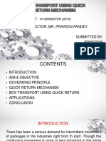 Box Transport Using Quick Return Mechanism