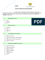 Questionnaire For Job Seekers Final Version