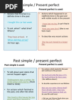 Past Simple Vs Present Perfect