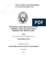 Investigación Del Huayco de Chosica-1987, Sus Efectos Y Medidas de Mitigación