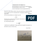 Fluid Mechanics Tute Sheet No.1