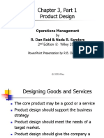 Chapter 3, Part 1 Product Design: Operations Management R. Dan Reid & Nada R. Sanders