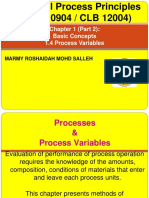 Chapter 1 (Part 2) : Basic Concepts 1.4 Process Variables: Marmy Roshaidah Mohd Salleh