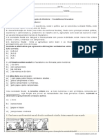 Avaliação História 7º Ano - 2019