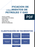 Clasificacion de Yacimientos de Petroleo y Gas