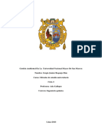 Gestión Ambiental en La Universidad Nacional Mayor de San Marcos