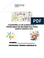 Cuadernillo de Matemática 5 Básico 2016 PDF