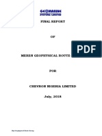 Analog Geophysical Survey of Meren Jacket 102-WIP Route