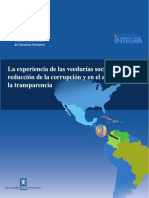 La Experiencia de Las Veedurías Sociales en La Reducción de La Corrupción y en El Aumento de La Transparencia Instituto