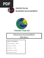 Institute of Business Management: Financial Management (FIN 202-A)