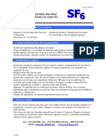 Sf6 Msds Spanish