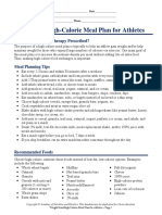 Weight Gain/High-Calorie Meal Plan For Athletes: Why Was Nutrition Therapy Prescribed?