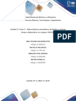 Tarea 2 - Hidrocarburos Hidrocarburos Aromáticos, Alcoholes y Aminas Grupo 100416 - 37