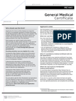 Medical and Chest X-Ray Certificate