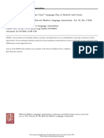 Midwest Modern Language Association The Journal of The Midwest Modern Language Association