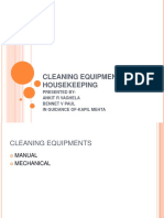 Cleaning Equipments in Housekeeping: Presented By-Ankit R Vaghela Bennet V Paul in Guidance Of-Kapil Mehta