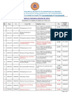 Schedule 2019 PWI