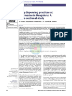 Drug Dispensing Practices at Pharmacies in Bengaluru: A Cross Sectional Study