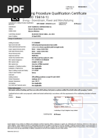 Welding Procedure Qualification Certificate (EN ISO 15614-1)