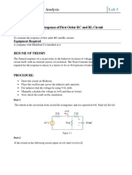 Electrical Network Analysis: Natural Response of First Order RC and RL Circuit