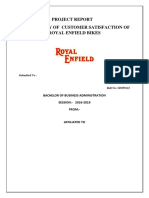 Project Report A Case Study of Customer Satisfaction of Royal Enfield Bikes