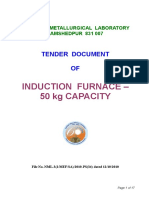 Induction Furnace - 50 KG Capacity: Tender Document OF