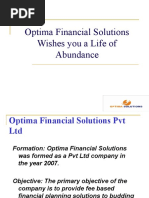 Optima Financial Solutions Wishes You A Life of Abundance