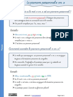 Lecon Pronom Personnel On PDF